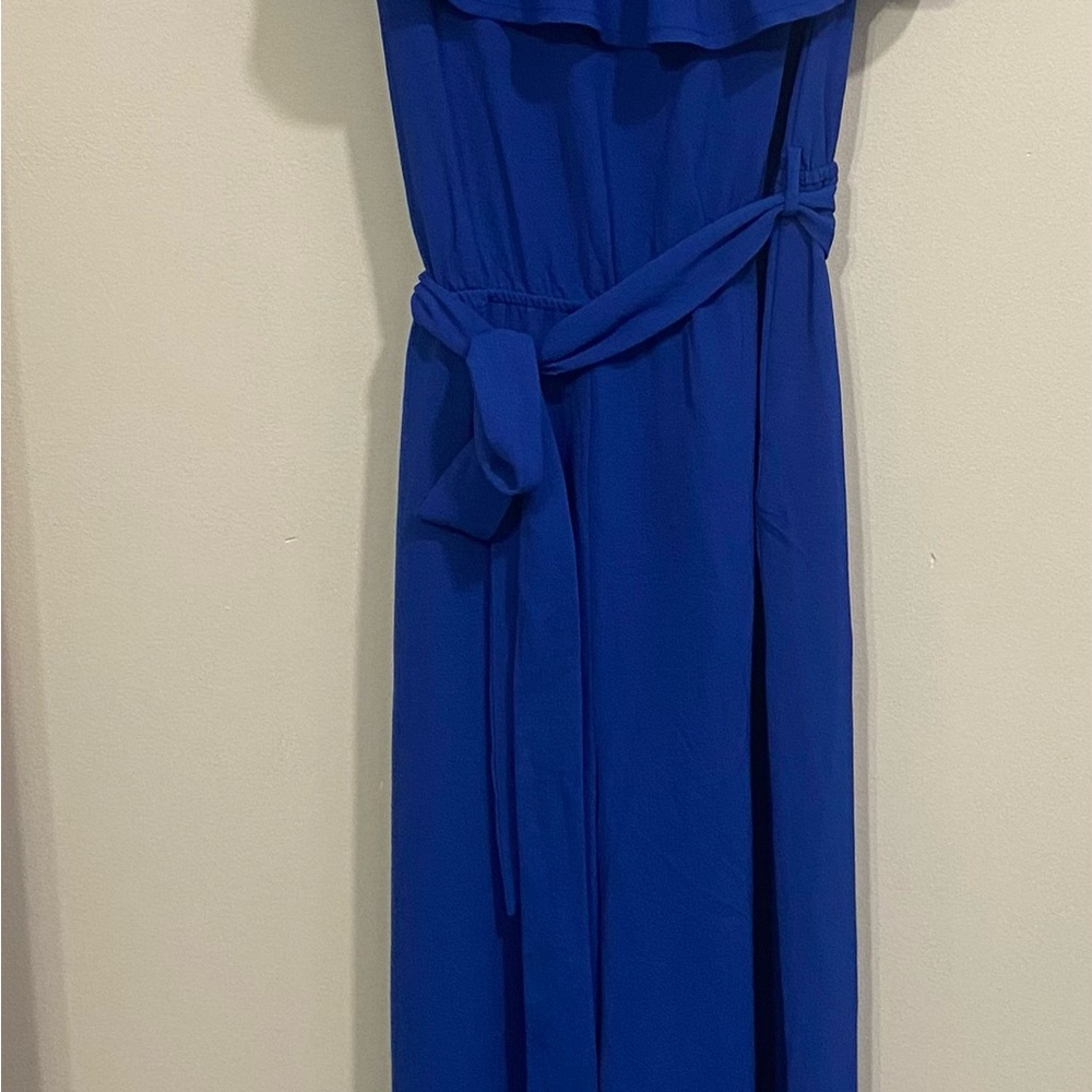 Monteau Blue Strapless Jumpsuit‎ for Weddings